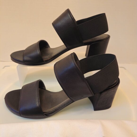 Stuart Weitzman Accesschorus Heeled Sandals Strap Stretc Black Size 6B/36 - Picture 5 of 12